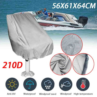 KapscoMoto Keychain Gray Heavy Duty Water Resistant Thick Polyester Fabric 21 L x 24 W x 24 H North East Harbor Boat Seat Cover Helm/Helmsman/Bucket Single Seat Storage Cover